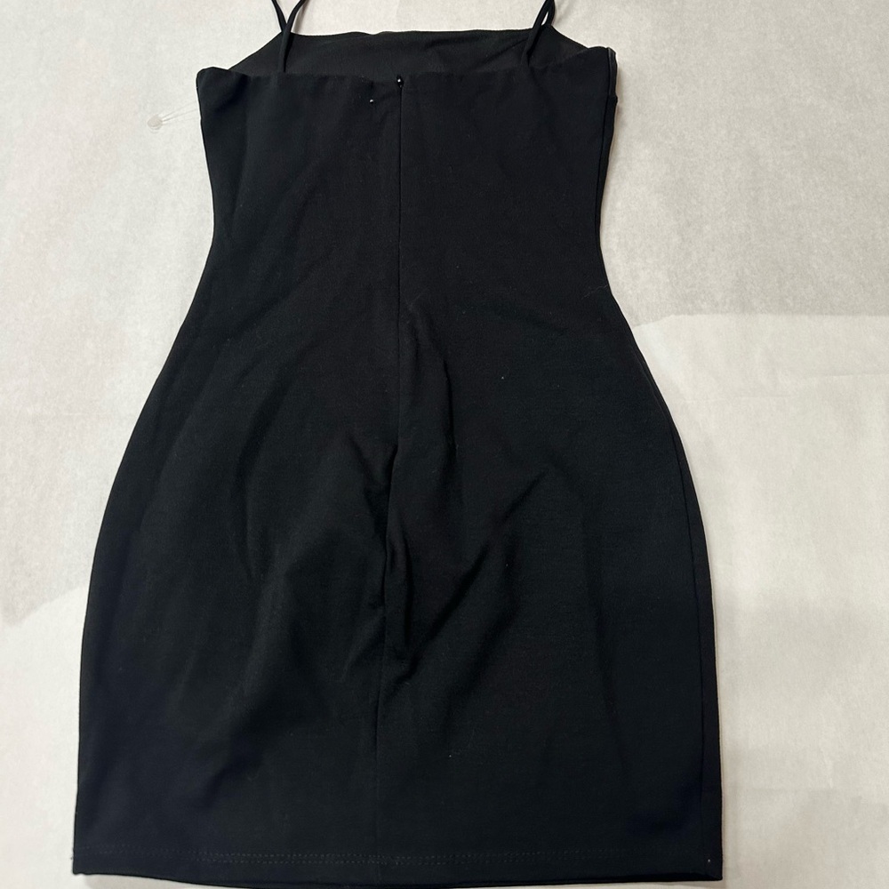 Lulu's Black Pleated Sheath Mini Dress